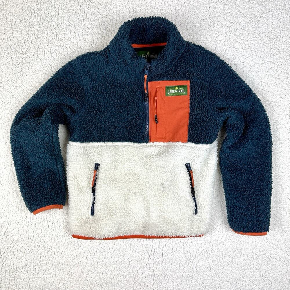 Lake and Trail Boys Fleece Pullover Size S (6/7) Boys Half Zipper